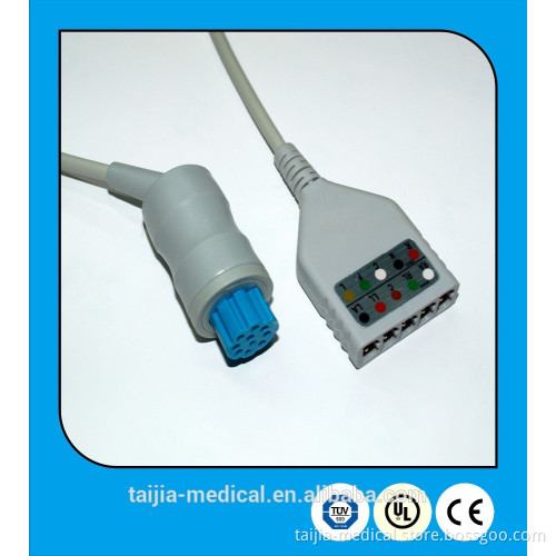 compatible datex patient monitor ECG trunk cable 5 leads